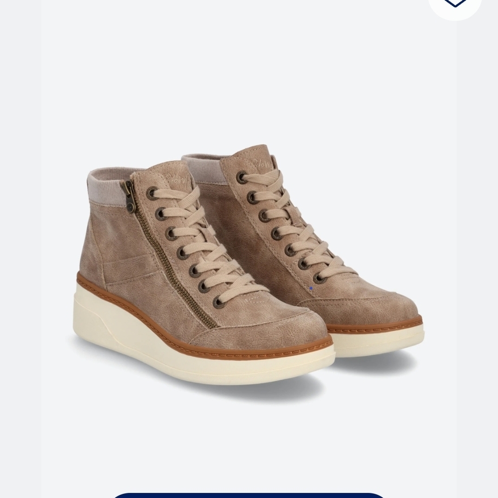 Women's Tan High-Top Sneakers